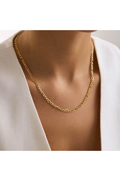 Sembol Gold Figaro Zincir 14 Ayar 50 cm - 3 mm