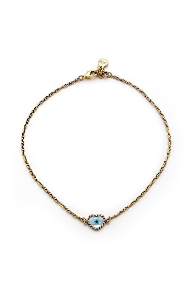 Mon Reve Secret Altın Kaplama Zincir Kalp Göz Charm Kolye