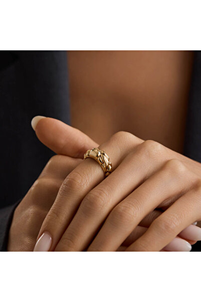 Sembol Gold Minimal Glow 14 Ayar Altın Yüzük