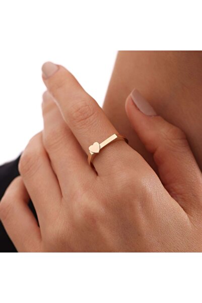 Sembol Gold Altın Kalpli Yüzük