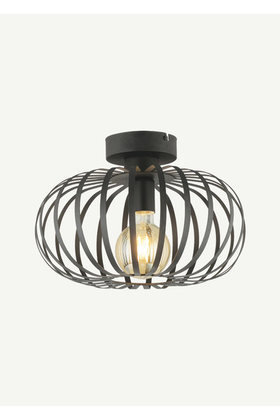 Bella Maison Cirella Metal Plafonyer Avize Siyah (40x27 cm)
