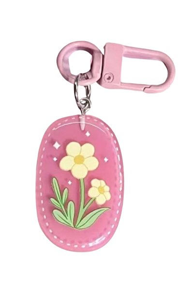 TATA CRAFT Vintage Akrilik Anahtarlık *1 ADET Açık Pembe Charm Çanta Aksesuar...