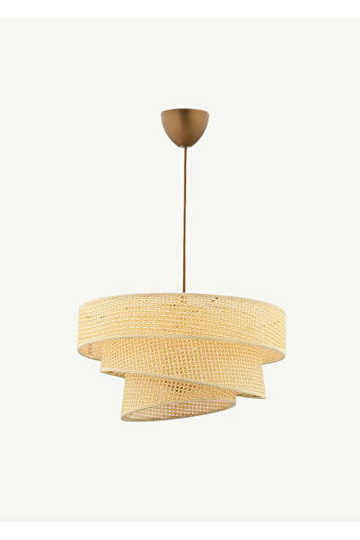 Bella Maison Levi 3 Katlı Sarkıt Avize Naturel (40x70 cm)