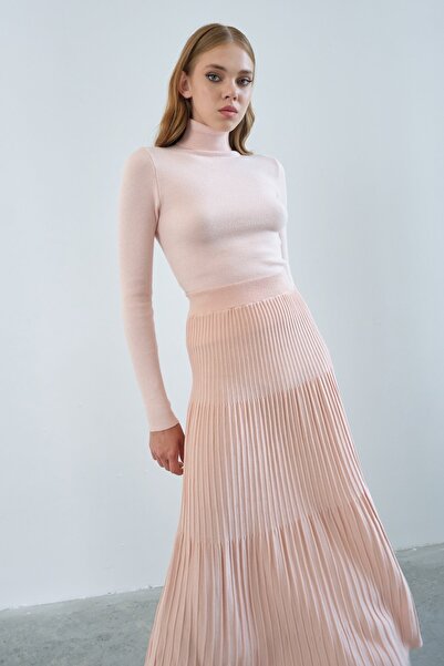 PARKhande Balıkçı Yaka Kazak - Pudra