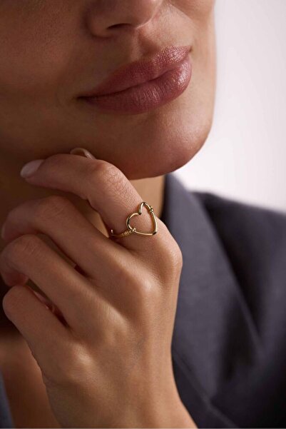 Sembol Gold Altın Kalpli Yüzük