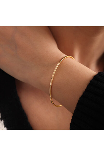 Sembol Gold 14 Ayar Altın Ajda Bilezik Oluklu Model