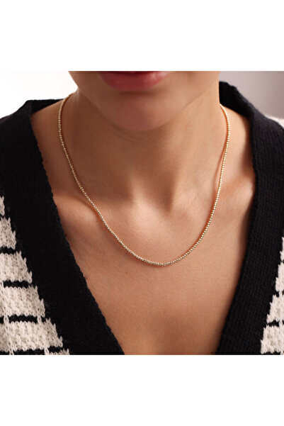 Sembol Gold 45 Cm Altın Dorika Zincir Kolye Sarı İtaly