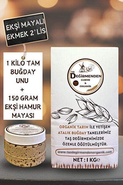 Taş Değirmenden Organik Atalık Tam Buğday Unu - Siyez Ekşi Hamur Mayası