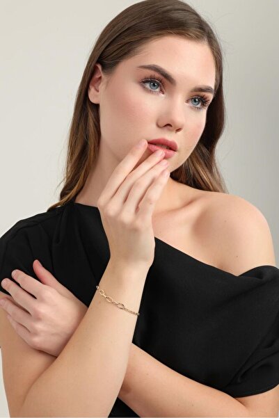 Sembol Gold Altın Ataç Bileklik Forse Detay 18-20 cm