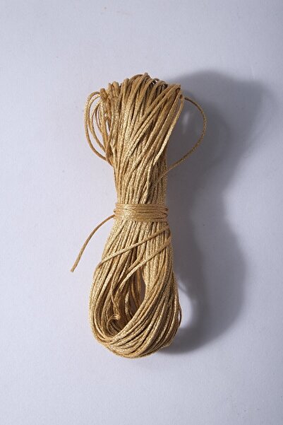 Eskişehir hobi sanat Gilded Silvery Gold 1.0 Mm 25 Meters Waxed Thread Decora...
