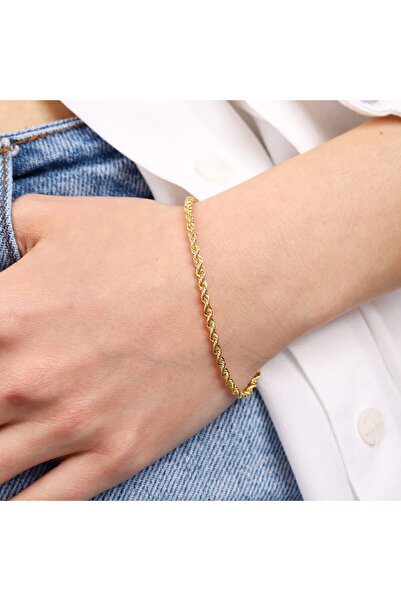 Sembol Gold 14 Ayar Altın Halat Bileklik 3 mm