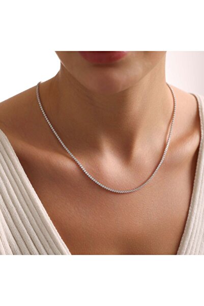 Sembol Gold Su Yolu Kolye Beyaz Altın 14 Ayar