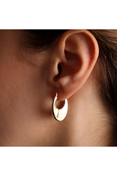 Sembol Gold Damla Model Altın Küpe 14 Ayar 2,5 cm