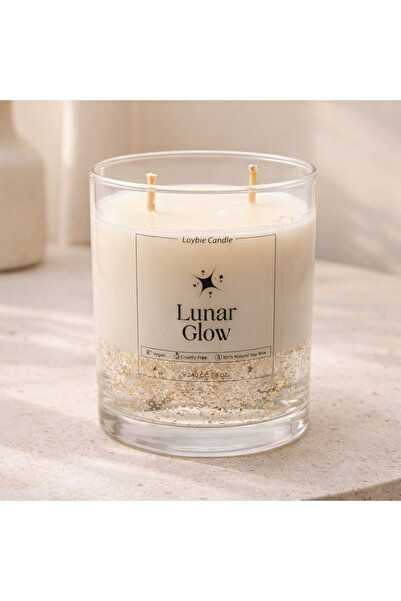 Loybie Candle Lunar Glow Amber Kokulu %100 Vegan Soya Wax Mum