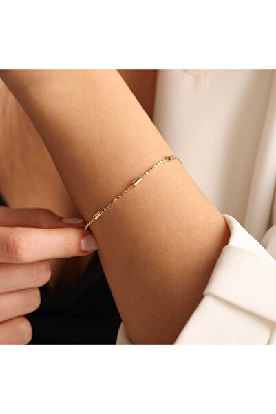 Sembol Gold Altın Dorika Bileklik Küp İtaly