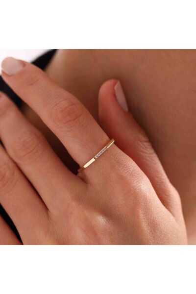 Sembol Gold Altın Yüzük Single Form