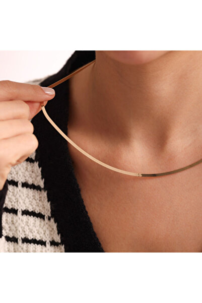 Sembol Gold 45 Cm Altın Ezme Zincir 3 mm
