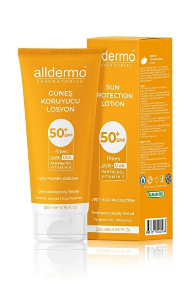 Alldermo Spf50 Güneş Losyonu 200 ml