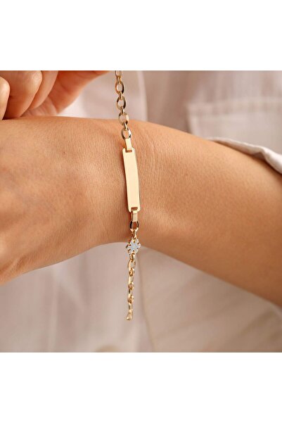 Sembol Gold Altın Çocuk Bileklik Uğur Kar Tanesi Form Mine