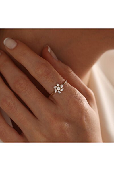 Sembol Gold 14 Ayar Altın Baget Form Yüzük