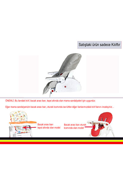 Holmer Mama Sandalyesi Minderi & Kılıfı / Leke Tutmaz / Doğal / Max-T / Ant. Gri