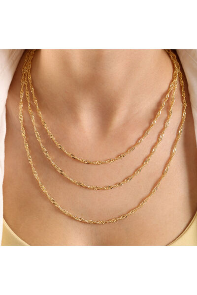 Sembol Gold 14 Ayar Altın 55 cm Singapur Zincir 3.0 mm