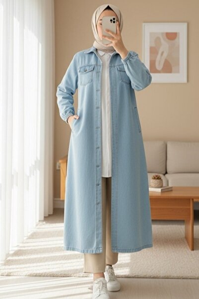 HİJABAYA Джинси з гумкою на талії та ґудзиками по всій довжині