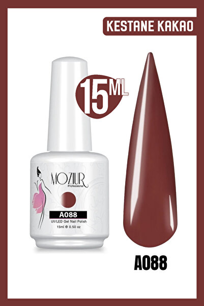 MOZIUR Kalıcı Oje Uv Led A088 (KAHVE SERİSİ) 15ml