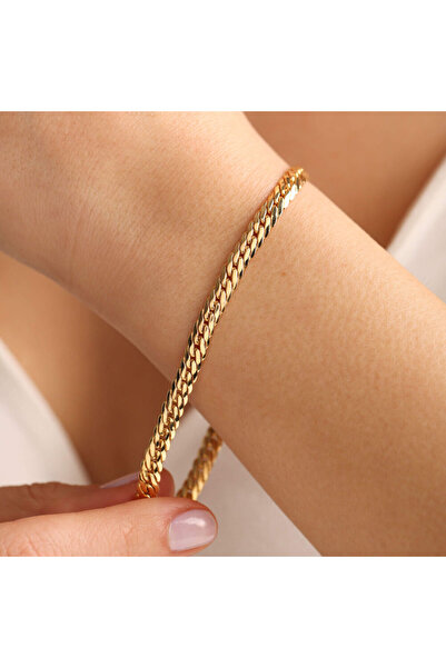 Sembol Gold 14 Ayar Altın Gurmet Bileklik 5mm