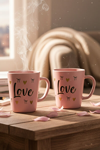 Rakle Love 2-Piece Mug Set Pink 380 Cc