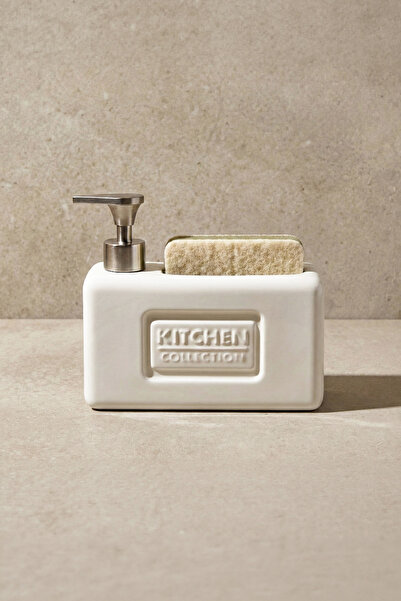 Perotti Δοχείο υγρού σαπουνιού κουζίνας από πορσελάνη ASH Beige 750 ml