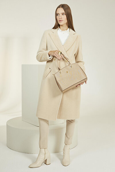 Zühre Accessory Detailed Handle Gold Bag 0315