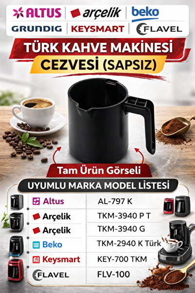 Arçelik Tkm 3940 Tkm 2940 Türk Kahve Makinesi Cezvesi Görseldeki Gibi SAPSIZ