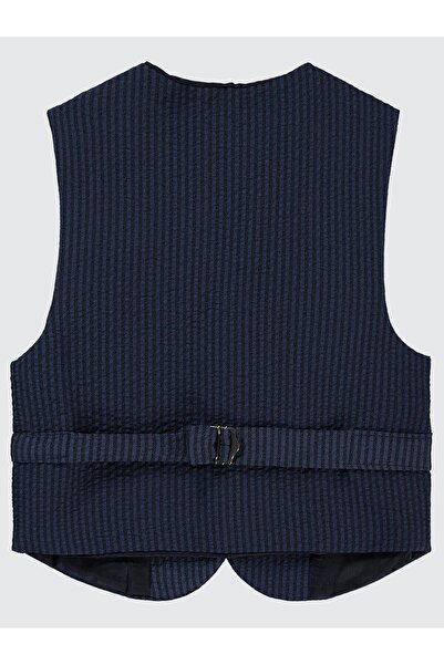Civil Boys Corduroy Linen Vest for 2-5 Years - Navy Blue for 2-3 Years