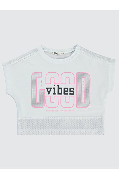 Civil Girls Kız Çocuk Tişört 2-5 Yaş Beyaz