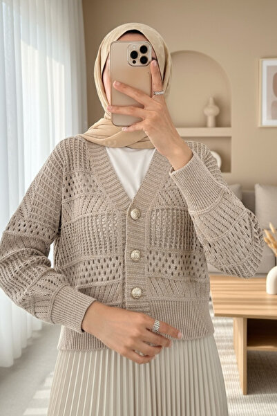 HİJABAYA Sa ajurom Pleteni kardigan sa dugmićima