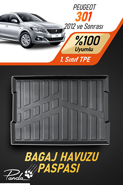 Panda Kılıf PEUGEOT 301 2012 SONRASI 4D HAVUZLU BAGAJ HAVUZU