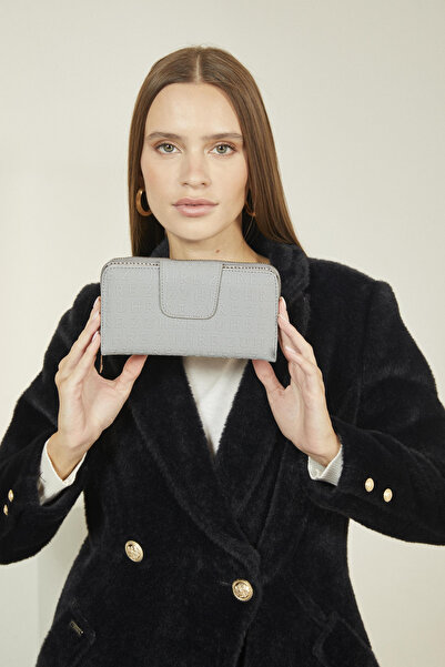 Zühre Monogram Desenli A.Gri Cüzdan 003