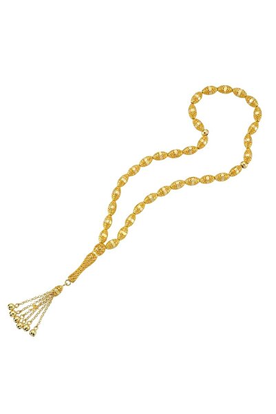 Sembol Gold Altın Tesbih Telkari El İşleme Oval