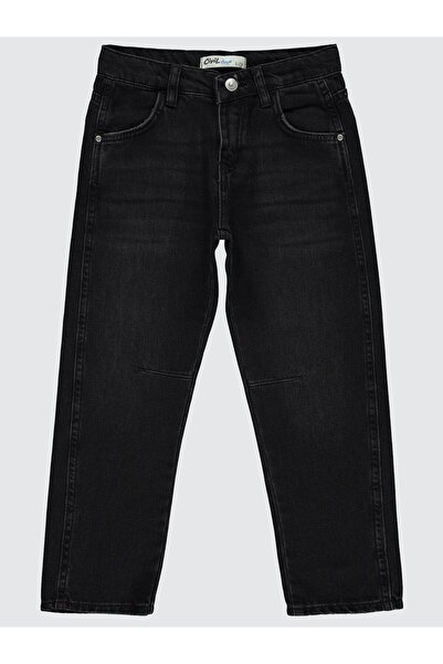 Civil Boys 6-9 Years Old Pants with Knee Patches - Black