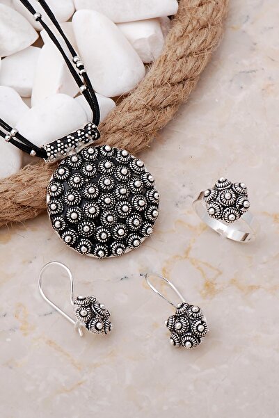 Sümer Telkari Bereket Modeli Telkari Elişi Gümüş Set 2562