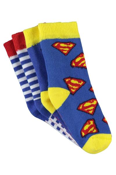 Superman Havlu 2'li 2-12 Yaş Erkek Soket Çorap
