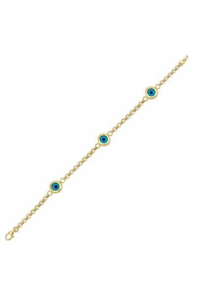 Sembol Gold Altın Nazarboncuklu Çocuk Bileklik