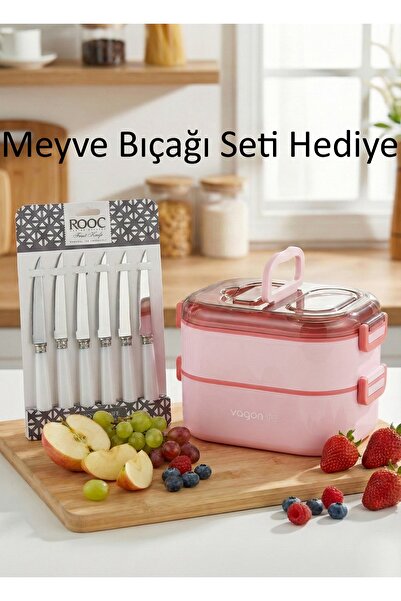 Vagonlife 1000 ml 2 Katlı, Paslanmaz Çelik, Sos Kaseli, Yemek Kutusu, Sefer T...