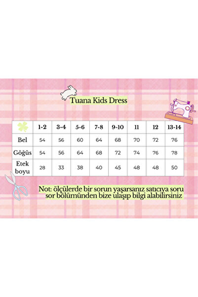 tuana Kız çocuk Kare yaka balon elbise