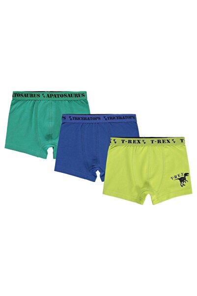 Civil Boys طقم بوكسر للأولاد مكون من 3 قطع لعمر 2-10 سنوات باللون الأخضر