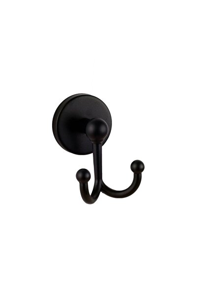 Prima Black 2 Bathrobe Holder Black 101014