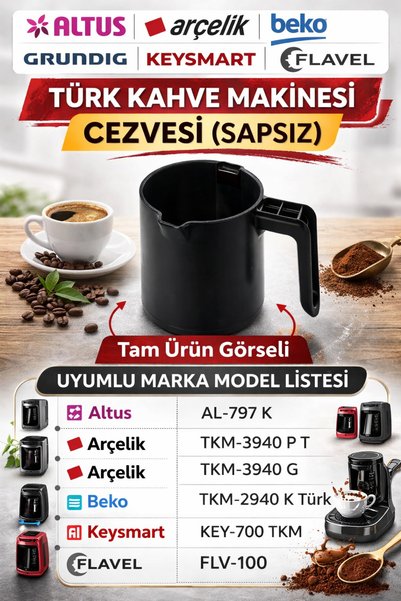 ÖZ BEYAZ EŞYA Tkm 3940 Tkm Türk Kahve Makinesi Cezvesi Görseldeki Gibi SAPSIZ
