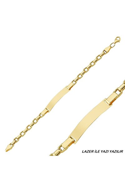 Sembol Gold Altın Çocuk Bileklik 14 Ayar Lazerle İsim Yazılır