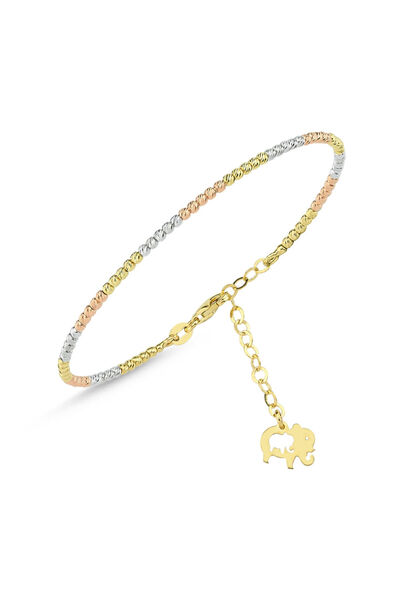 Sembol Gold Altın Dorika Kelepçe Tricolor Fil